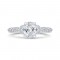 14K White Gold Oval Cut Diamond Split Shank Engagement Ring (Semi-Mount)