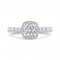 14K White Gold Cushion Diamond Halo Engagement Ring (Semi-Mount)