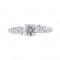 14K White Gold Round Cut Diamond Engagement Ring (Semi-Mount)