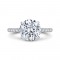 18K White Gold Round Diamond Engagement Ring (Semi-Mount)
