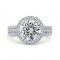 18K White Gold Round Cut Diamond Engagement Ring (Semi-Mount)