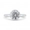 18K White Gold Round Halo Diamond Engagement Ring  (Semi-Mount)