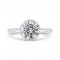 18K White Gold Round Halo Diamond Engagement Ring (Semi-Mount)