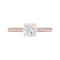18K Pink Gold 1/5 Ct Round Cut Diamond Engagement Ring (Semi-Mount)