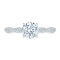 18K White Gold 1/4 Ct Round Cut Diamond Engagement Ring (Semi-Mount)