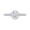 18K White Gold 1/3 Ct Round Cut Diamond Engagement Ring (Semi-Mount)