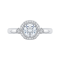 18K White Gold .10 Ct Round Cut Diamond Engagement Ring (Semi-Mount)