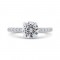 18K Two-Tone Gold Round Diamond Engagement Ring (Semi-Mount)