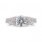 14K Two-Tone Gold Round Cut Diamond Engagement Ring (Semi-Mount)