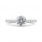 14K Two-Tone Gold Round Diamond Engagement Ring (Semi-Mount)