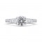 14K White Gold Round Diamond Three-Stone Plus Engagement Ring with Euro Shank (Semi-Mount)