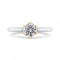 14K Two-Tone Gold Round Diamond Solitaire Plus Engagement Ring (Semi-Mount)