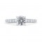 14K White Gold Round Diamond Solitaire Plus Engagement Ring with Milgrain (Semi-Mount)