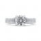 14K White Gold Round Cut Diamond Split Shank Engagement Ring (Semi-Mount)