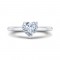 14K White Gold Heart Cut Diamond Solitaire Engagement Ring (Semi-Mount)