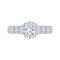 18K White Gold 1 1/2 CtOval Cut Diamond Engagement Ring (Semi-Mount)
