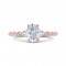 14K Rose Gold Diamond Engagement Ring (Semi-Mount)