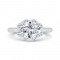 14K White Gold Oval Cut Diamond Cathedral Engagement Ring (Semi-Mount)