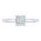 18K White Gold Princess Cut Diamond Engagement Ring (Semi-Mount)