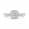 14K White Gold Cushion Diamond Halo Engagement Ring (Semi-Mount)