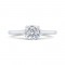 14K White Gold Cushion Diamond Solitaire Plus Engagement Ring  (Semi-Mount)