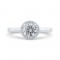 14K White Gold Round Double Halo Diamond Engagement Ring (Semi-Mount)
