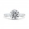 18K White Gold Round Halo Diamond Engagement Ring (Semi-Mount)