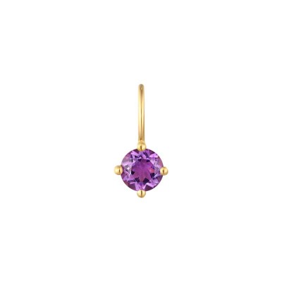February Amethyst Necklace Charm