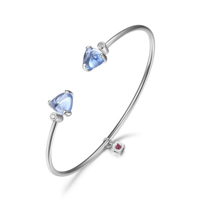 Silver Polished Sterling Silver Cuff Bracelet