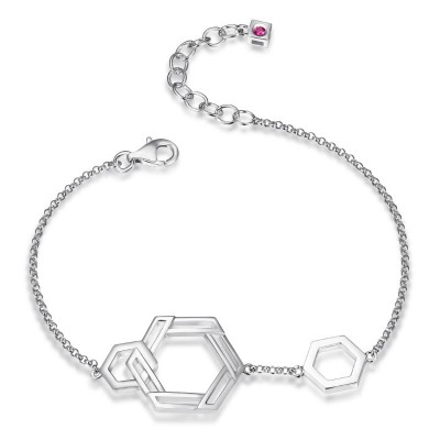 Silver Polished Sterling Silver Bracelet Length 8