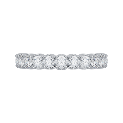 18K White Gold 3/4 Ct Diamond Carizza  Wedding Band