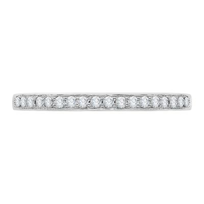 18K White Gold .14 Ct Diamond Carizza Wedding Band