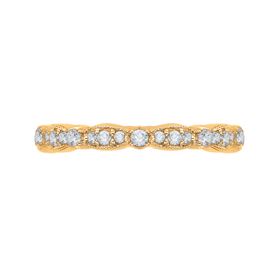 18K Yellow Gold 1/2 Ct Diamond Carizza Wedding Band