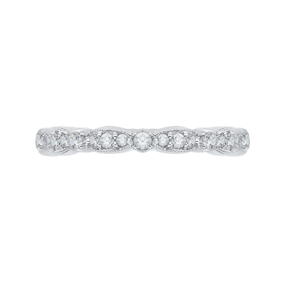 18K White Gold 1/2 Ct Diamond Carizza Wedding Band