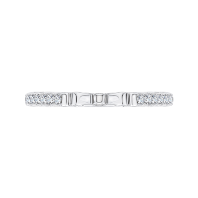 18K White Gold 1/4 Ct Diamond Carizza Wedding Band