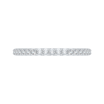 18K White Gold 1/4 Ct Diamond Carizza Wedding Band