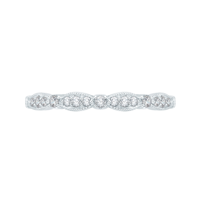 18K White Gold 1/5 Ct Diamond Carizza Wedding Band