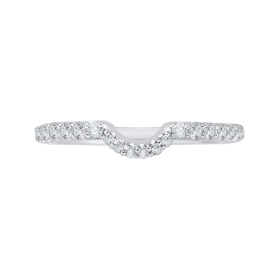 18K White Gold  1/2 Ct Diamond Carizza Wedding Band