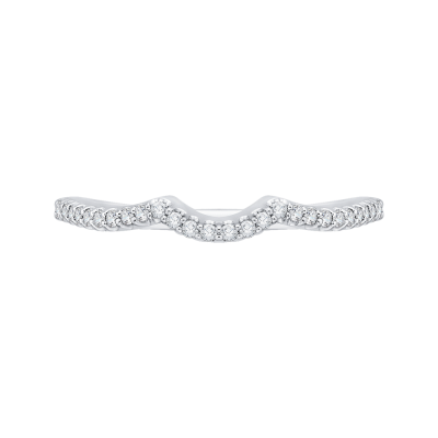 18K White Gold 1/5 Ct Diamond Carizza Wedding band