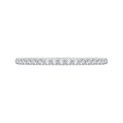 18K White Gold 1/4 Ct Diamond Carizza Wedding band