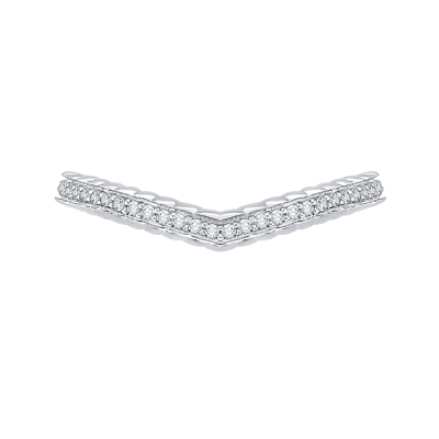 18K White Gold 1/5 Ct  Diamond Carizza Wedding band