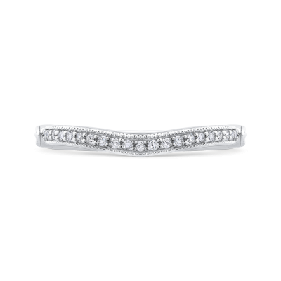 14K White Gold .15 Ct Diamond Carizza Wedding Band