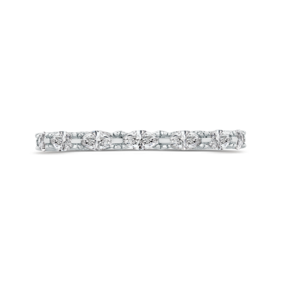 14K White Gold 1/2 Ct Diamond Carizza Wedding Band