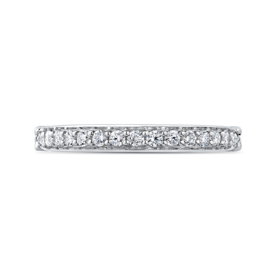 14K White Gold 1/3 Ct Diamond Carizza  Wedding Band