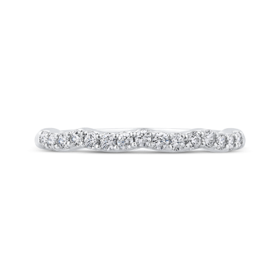 14K White Gold 1/4 Ct Diamond Carizza Wedding Band