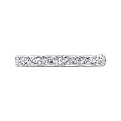 Half-Eternity Wedding Band In Round Diamond 14K White Gold