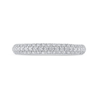 14K White Gold Diamond Wedding Band