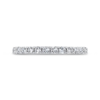 14K White Gold Diamond Wedding Band