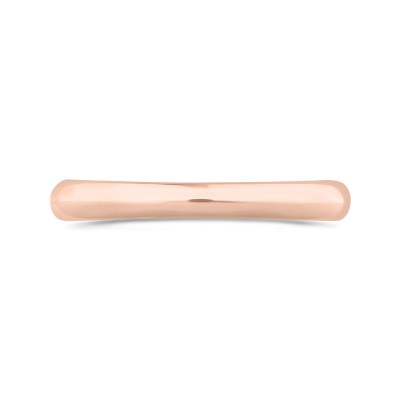 14K Rose Gold Plain Wedding Band