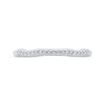 14K White Gold Diamond Wedding Band